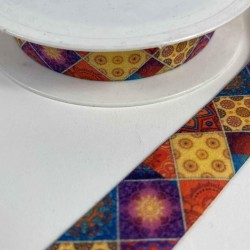 Patchoria Mosaic Premium Desenli Dekoratif Şerit &ndash; Renkli El İşi Kurdelesi 1 Metre-ETNIKSERIT-17