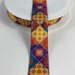 Patchoria Mosaic Premium Desenli Dekoratif Şerit &ndash; Renkli El İşi Kurdelesi 1 Metre-ETNIKSERIT-17
