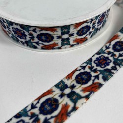 Ottomira Classic &Ccedil;ini Motifli Kadife S&uuml;sleme Şeridi &ndash; Premium El İşi 1 Metre-ETNIKSERIT-18