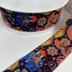 Mandalisse Bohem Mandala Desenli Dekoratif Şerit Kurdele 1 Metre-ETNIKSERIT-4