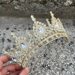 Eveline Gümüş Gold Prenses Tacı – Işıltılı Gelin Düğün Abiye İçin Gösterişli Taç Modeli-EVELINE-2 Eveline Gümüş Gold Prenses Tacı – Işıltılı Gelin Düğün Abiye İçin Gösterişli Taç Modeli-EVELINE-2