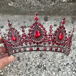 Eveline Bordo Prenses Tacı – Işıltılı Gelin Düğün Abiye İçin Gösterişli Taç Modeli-EVELINE-3 Eveline Bordo Prenses Tacı – Işıltılı Gelin Düğün Abiye İçin Gösterişli Taç Modeli-EVELINE-3