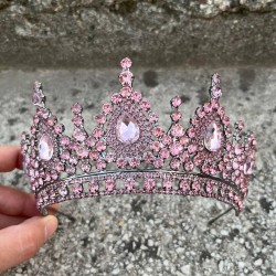 Eveline Pembe Prenses Tacı – Işıltılı Gelin Düğün Abiye İçin Gösterişli Taç Modeli-EVELINE-4 Eveline Pembe Prenses Tacı – Işıltılı Gelin Düğün Abiye İçin Gösterişli Taç Modeli-EVELINE-4