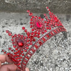 Eveline Kırmızı Prenses Tacı – Işıltılı Gelin Düğün Abiye İçin Gösterişli Taç Modeli-EVELINE-5 Eveline Kırmızı Prenses Tacı – Işıltılı Gelin Düğün Abiye İçin Gösterişli Taç Modeli-EVELINE-5