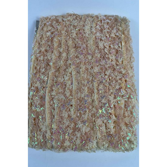 Yavruağzı Hologram Kelebekli Payet Şerit &ndash; Fantasy T&uuml;l S&uuml;sleme Şeridi 1 Metre-FANTASY-7