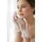 Feather Charm Beyaz T&uuml;l Gelin Eldiveni &ndash; İnci Fiyonk Detaylı L&uuml;ks Nikah & D&uuml;ğ&uuml;n Aksesuarı-FEATHER-2