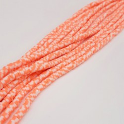 Turuncu Beyaz Fimo Hamur Boncuk-FHB-1003