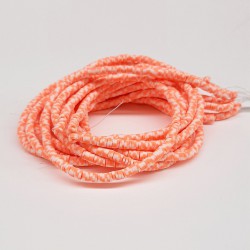 Turuncu Beyaz Fimo Hamur Boncuk-FHB-1003