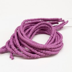 Mor Fimo Hamur Boncuk-FHB-1004