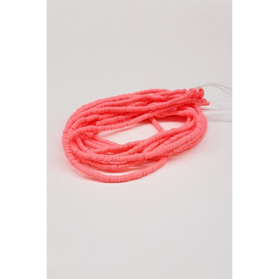 Neon Pembe Fimo Hamur Boncuk-FHB-1018