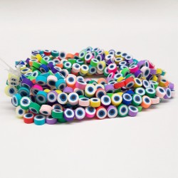 Nazar Boncuğu Motifli Fimo Boncuk-FHB-1023