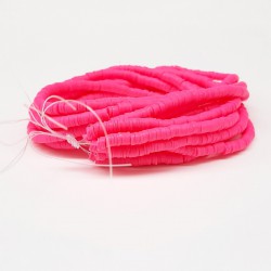 Neon Fuşya Fimo Hamur Boncuk-FHB-1029