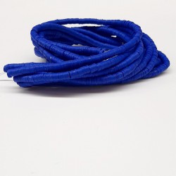 Saks Mavi Desenli Fimo Hamur Boncuk-FHB-1046