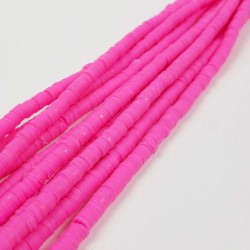 Neon Fuşya Fimo Hamur Boncuk-FHB-1114