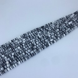 Beyaz Gri Siyah Renkli Fimo Hamur Boncuk-FHB-1161