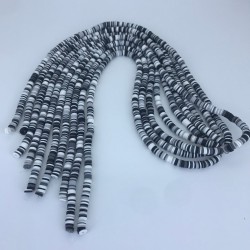 Beyaz Gri Siyah Renkli Fimo Hamur Boncuk-FHB-1161