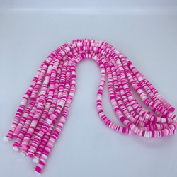 Fuşya Beyaz Renkli Fimo Hamur Boncuk-FHB-1167 Fuşya Beyaz Renkli Fimo Hamur Boncuk-FHB-1167