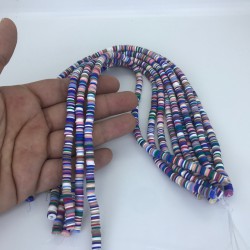 Koyu Mavi Rengarenk Fimo Hamur Boncuk-FHB-1168 Koyu Mavi Rengarenk Fimo Hamur Boncuk-FHB-1168