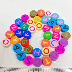 Rengarenk Harf Model Fimo Boncuk-FHB-1184