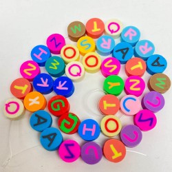 Rengarenk Harf Model Fimo Boncuk-FHB-1184