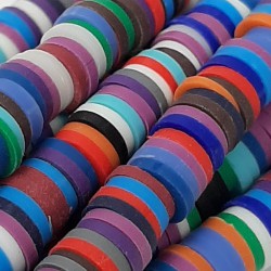 Mavili Koyu Renkli Fimo Hamur Boncuk-FHB-1198