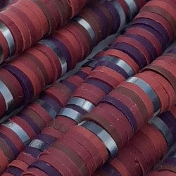 Lacivert Bordolu Fimo Hamur Boncuk-FHB-1207