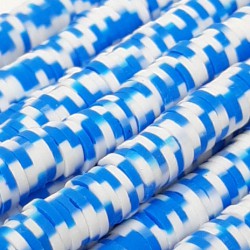 Mavili Beyaz Fimo Hamur Boncuk-FHB-1213