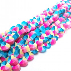 Kalp Desenli Fimo Boncuk-FHB-1218 Kalp Desenli Fimo Boncuk-FHB-1218