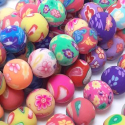 Yuvarlak Rengarenk Fimo Boncuk-FHB-1222 Yuvarlak Rengarenk Fimo Boncuk-FHB-1222