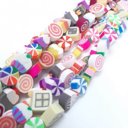 Motifli Şekerleme Fimo Boncuk-FHB-1227