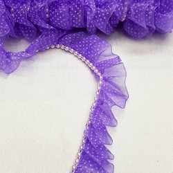 Organze Su Taşlı Fırfır-FK-1018