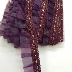 Organze Su Taşlı Fırfır-FK-1028