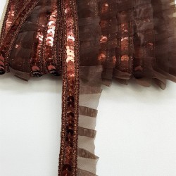 Organze Su Taşlı Fırfır-FK-1029