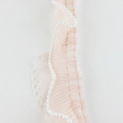 Pudra İncili Plise Fırfır-FK-1038