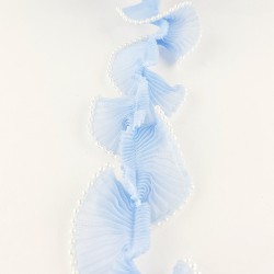 Mavi İncili Plise Fırfır-FK-1040