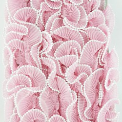 Pembe İncili Plise Fırfır-FK-1041
