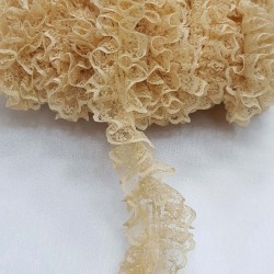 Bal Rengi Çift Taraflı Dantel Fırfır-FK-1064