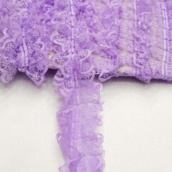 Lila Çift Taraflı Dantel Fırfır 4 cm-FK-1067 Lila Çift Taraflı Dantel Fırfır 4 cm-FK-1067