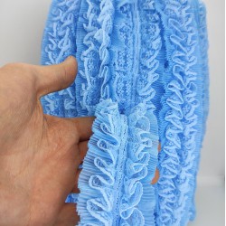 Mavi Dantelli Fırfır Kurdele-FK-108