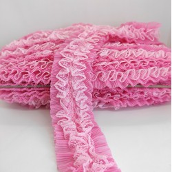 Pembe Dantelli Fırfır Kurdele-FK-110