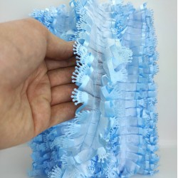 Mavi Kral Desenli Fırfır Kurdele-FK-117