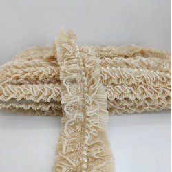 Vizon Dantelli İncili Fırfır Kurdele-FK-143