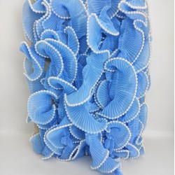 Mavi İncili Plise Fırfır Kurdele-FK-152