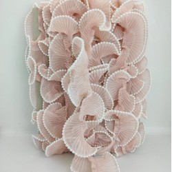 Pudra İncili Plise Fırfır Kurdele-FK-157