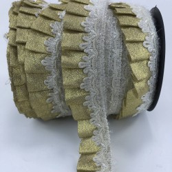 Gold Gümüş Kenarlı Fırfır Kurdele-FK-167