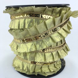 Gold Pullu Fırfır Kurdele-FK-173