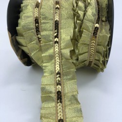 Gold Pullu Fırfır Kurdele-FK-173