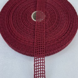 Bordo Rengi File Kurdele Kareli Kurdele-FL-122