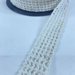 Krem Gold Detaylı File Kurdele -FLK-1005 Krem Gold Detaylı File Kurdele -FLK-1005