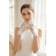 Florienne Beyaz Lace T&uuml;l Gelin Eldiveni &ndash; İşlemeli &Ccedil;i&ccedil;ek & İnci Detaylı Şık Nikah Aksesuarı-FLORIENNE-2